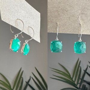 Amelia Rose Design Aqua Sterling Silver earrings